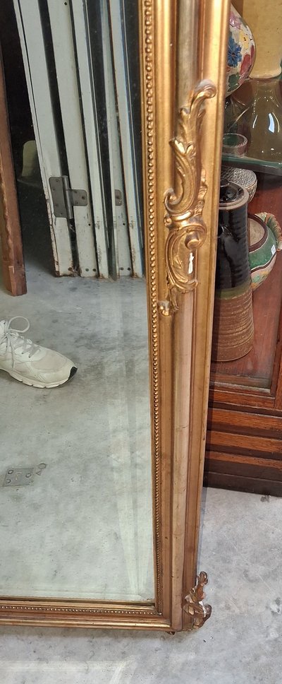 Grand miroir de cheminée de style Louis XV, XIXe siècle