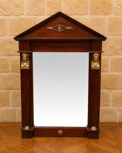 Miroir Empire à fronton triangulaire, XIXe siècle