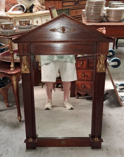 Miroir Empire à fronton triangulaire, XIXe siècle