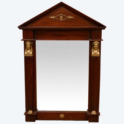 Miroir Empire à fronton triangulaire, XIXe siècle