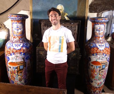 Grande coppia di vasi asiatici, 165 cm