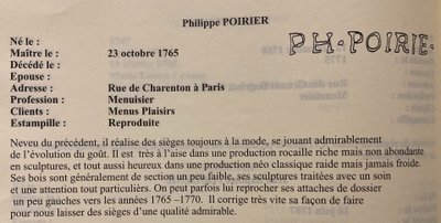 Siège XVIII estampillé Poirier