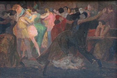 Scuola francese del XX secolo - I ruggenti anni Venti, Al cabaret, ballo, 1924