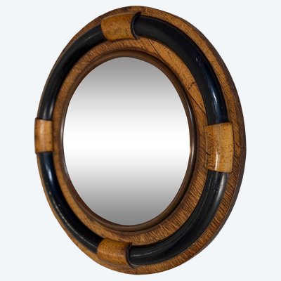 Witch's mirror made of oak and ebony, England, ca. 1920