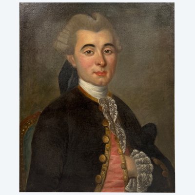 Portrait d’ aristocrate, école française 1760-1785