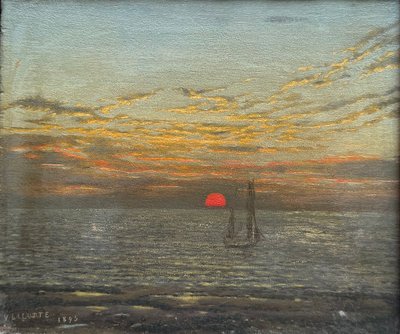 V. Balotte (XIX-XX) - Marina al tramonto, 1895