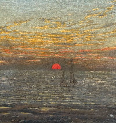 V. Balotte (XIX-XX) - Marina al tramonto, 1895