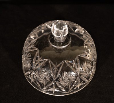 Cut crystal bell and its base