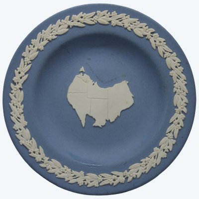 Rara coppa commemorativa Wedgwood Jasperware – Mappa dell'Australia