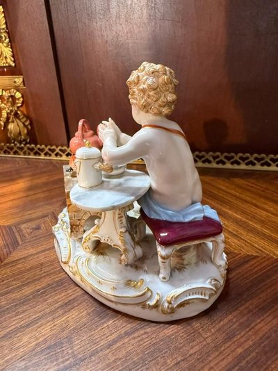 PORCELAINE de MEISSEN figurine « ALLEGORIE LE FEU » par Joachim KANDLER