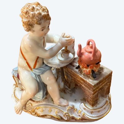 PORCELAINE de MEISSEN figurine « ALLEGORIE LE FEU » par Joachim KANDLER