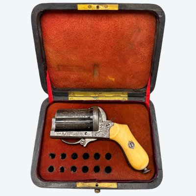 Pepper Mill REVOLVER Set - Liège, Belgium - 19th century
