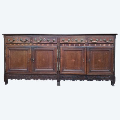 Enfilade Style Louis XV – Chêne Massif & Marqueterie – XVIIIe