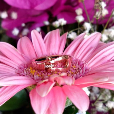 Bague Fred Force 10 diamants et or rose 18k