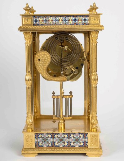 Garniture de cheminée Manufacture Ansonia Clock Co., New York, États-Unis – fin du XIXᵉ siècle