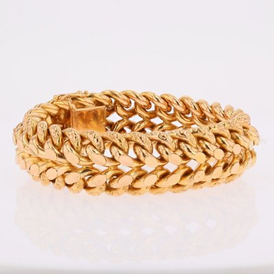 Bracelet gourmette ancien or rose