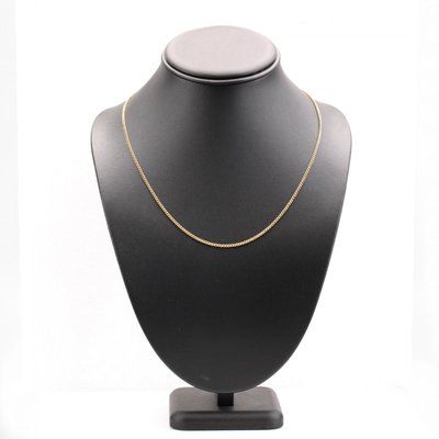 Chaine gourmette maille limée or jaune