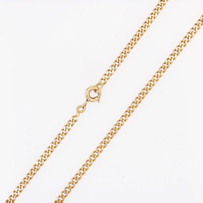 Chaine gourmette maille limée or jaune