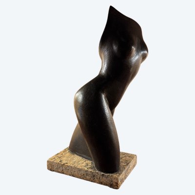 Terrakotta-Skulptur mit Bronzepatina, 1940er Jahre