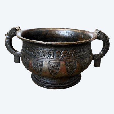 BRÛLE-PARFUM - BRONZE - CHINE - DYNASTIE MING