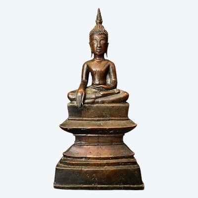 BOUDDHA EN BRONZE - BIRMANIE - XVIIᵉ–XVIIIᵉ SIÈCLE