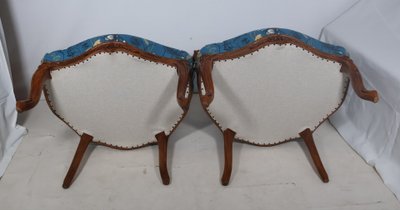 Pair of cabriolet chairs stamped NOGARET circa 1750