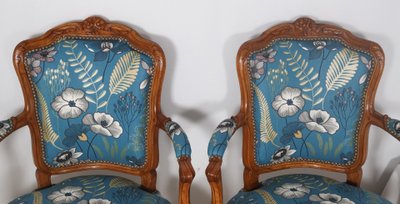 Pair of cabriolet chairs stamped NOGARET circa 1750