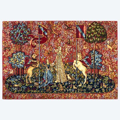 Großer Wandteppich, „Die Dame und das Einhorn“, 20. Jahrhundert