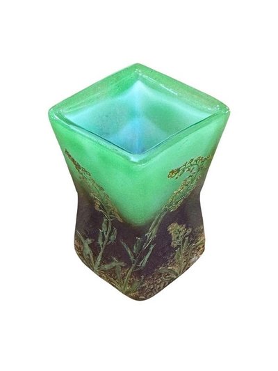 Daum Nancy Jugendstil-Emaillevase "Mit Lupinen"