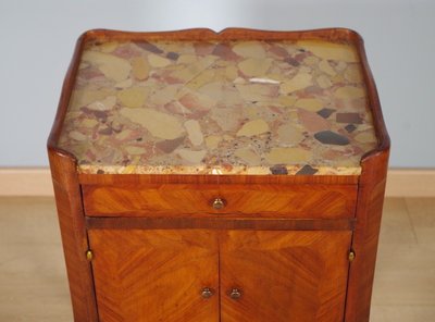 Paire de chevets Transition en acajou et bois de rose, vers 1900