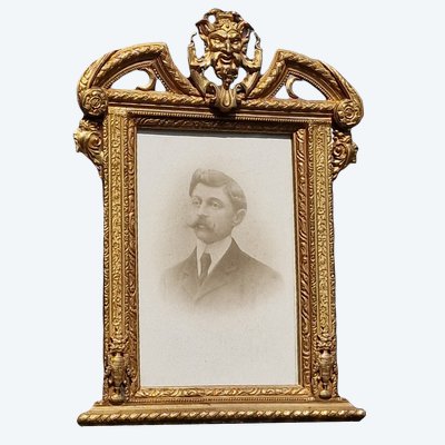 Fotorahmen aus vergoldeter Bronze im Stil der Neorenaissance