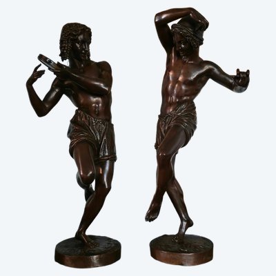 F. Duret – Junger Fischer tanzt Tarantella und Neapolitanische Tänzerin – Quesnel Edition.