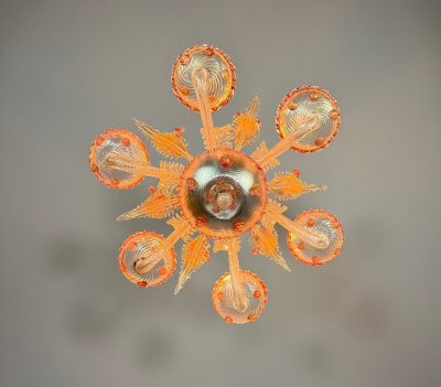 Lustre vénitien en verre de Murano, vers 1940