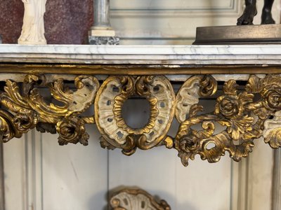 Consolle in legno dipinto e dorato, Italia, XVIII secolo