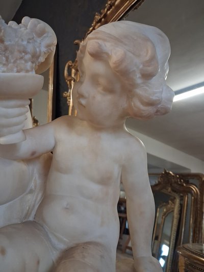Alabaster sculpture "Pugi Guglielmo" 1850/1915
