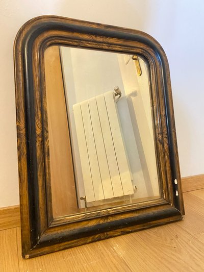 Miroir Louis-Philippe en Bois, 