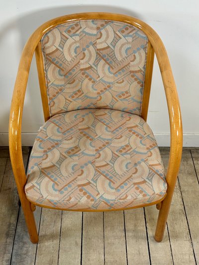 Ensemble de 6 chaises-fauteuils Baumann France 1980'S