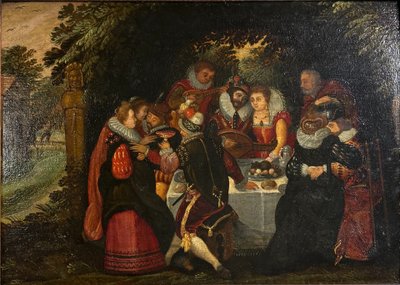 Attribué à David VINCKBOONS  (1576-1629) Ecole flamande du XVIIème siècle, Huile sur panneau