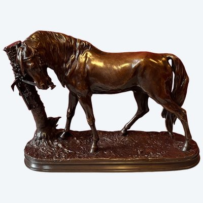 P.J. Mène, Pferd mit Palme, 19. Jahrhundert
