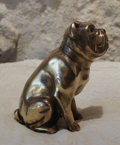 Bulldoggen-Skulptur, signiert 'Franjou', für Hippolyte Moreau (1832-1926)
