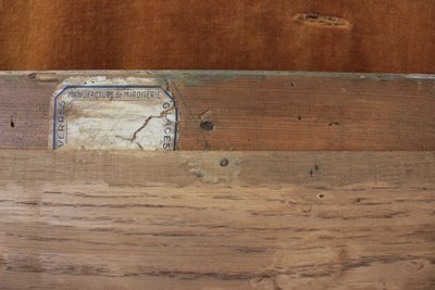 76 x 124 cm Miroir ancien rectangle restauration, feuille d'or et patine