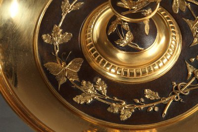 Stunning Centerpiece, Gilded Bronze and Cut Crystal