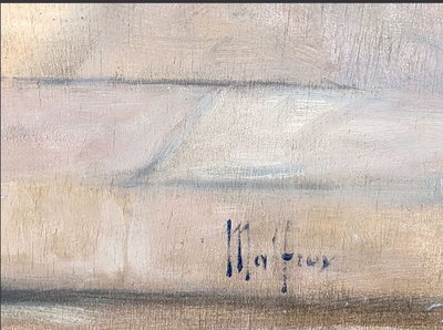 Huile sur toile,Port Méditérannéen Signé Malfroy, Grand Format