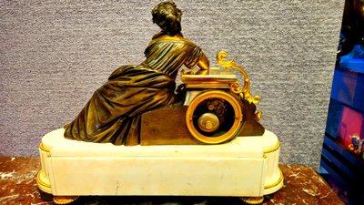 Importante Pendule Néoclassique: La Marine Marchande, Signée Bailly