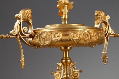 Paire De Cassolettes Couvertes Néo-byzantines En Bronze Doré Et Onyx. att. BARBEDIENNE