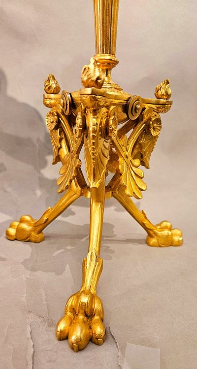 Garniture de cheminée néo-égyptienne,  Attr.à F.barbedienne,