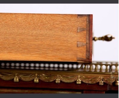 Bureau Cylindre Louis XVI, Bonheur Du Jour En Acajou