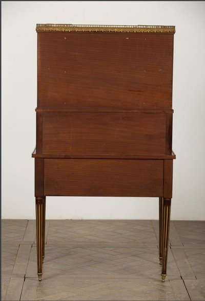 Bureau Cylindre Louis XVI, Bonheur Du Jour En Acajou