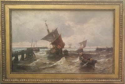 Jean MAZZELLA - Entrée d'un port en Normandie