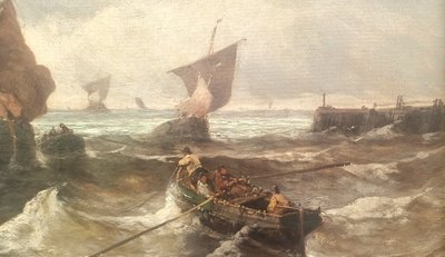 Jean MAZZELLA - Entrée d'un port en Normandie